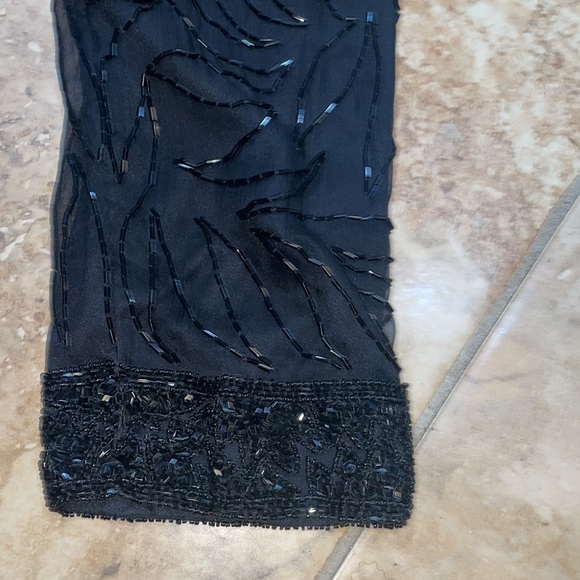 Brilliante by JA Vintage XXL black beaded long line jacket - Picture 6 of 8